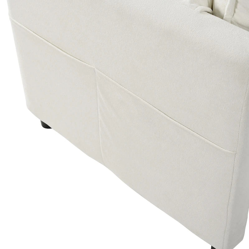 Ensemble de 2 fauteuils d'appoint en chenille, avec larges accoudoirs et sièges profonds de 76 cm (capacité de 363 kg)