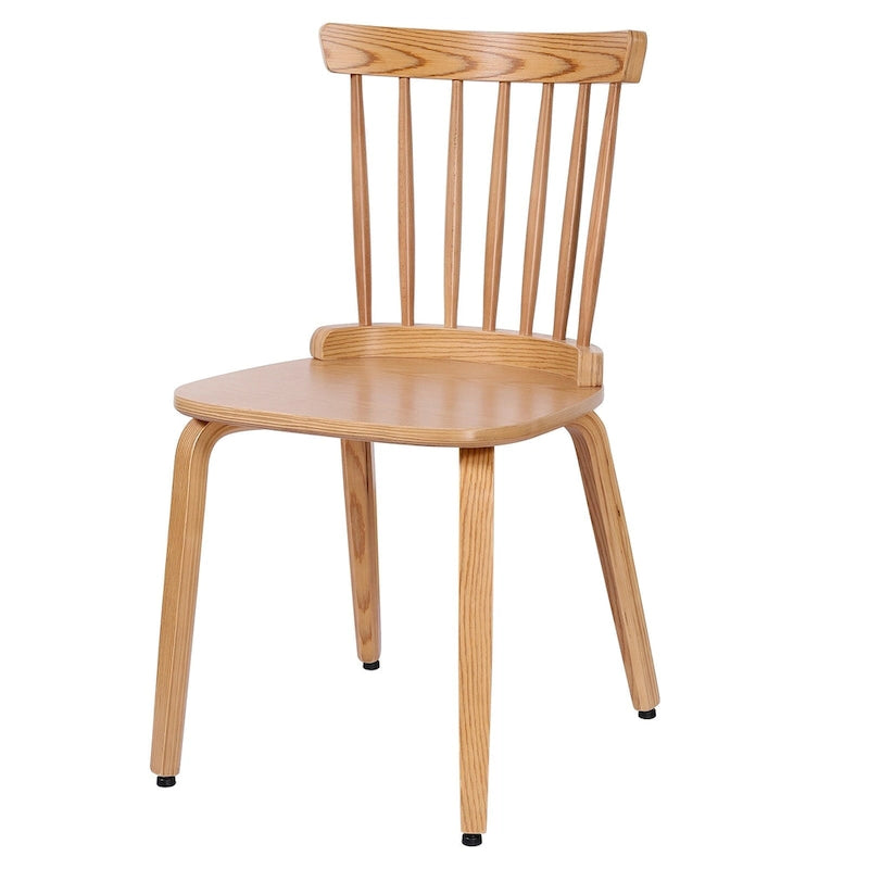 Chaises de salle à manger Windsor à dossier à barreaux en bois massif, lot de 2/4