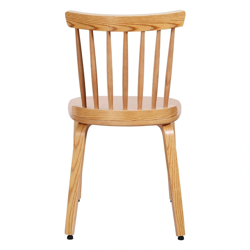Chaises de salle à manger Windsor à dossier à barreaux en bois massif, lot de 2/4