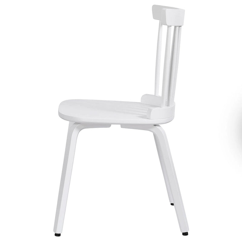 Chaises de salle à manger Windsor à dossier à barreaux en bois massif, lot de 2/4