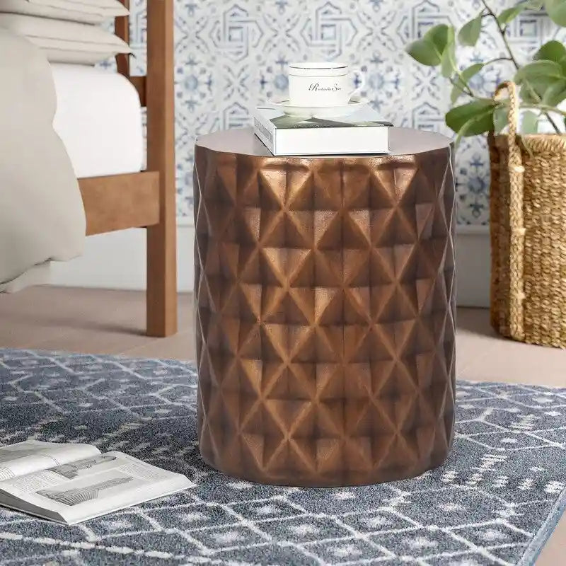 Table d'appoint ronde moderne pour extérieur/terrasse