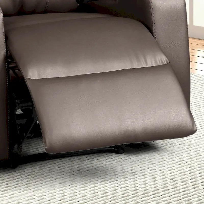 Fauteuil inclinable électrique moderne en similicuir rembourré