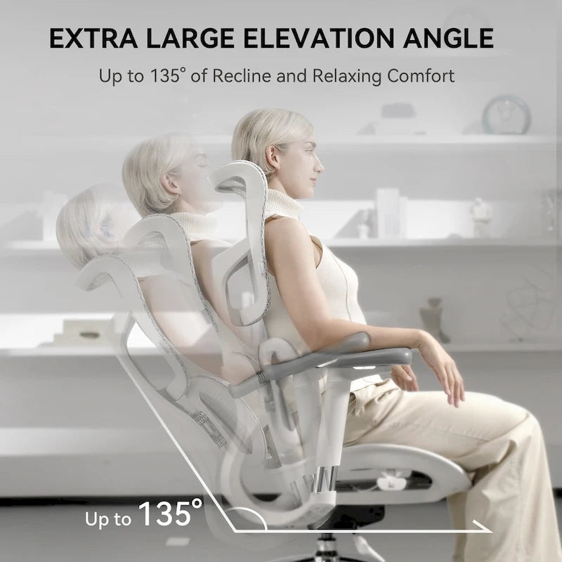 Chaise de bureau ergonomique en maille avec profondeur d'assise réglable