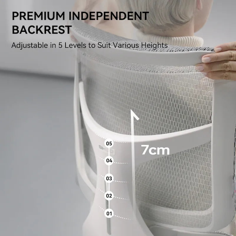 Chaise de bureau ergonomique en maille avec profondeur d'assise réglable