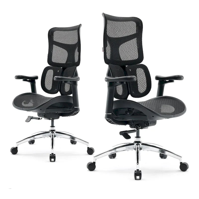 Chaise de bureau ergonomique en maille avec profondeur d'assise réglable
