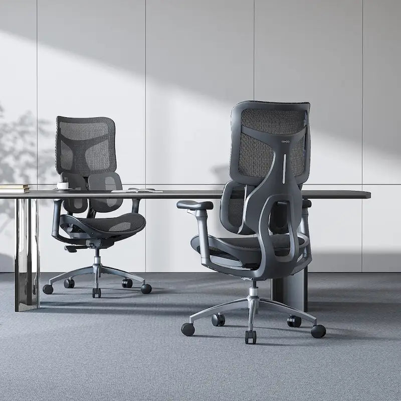 Chaise de bureau ergonomique en maille avec profondeur d'assise réglable
