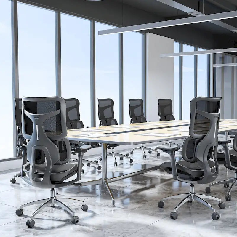 Chaise de bureau ergonomique en maille avec profondeur d'assise réglable