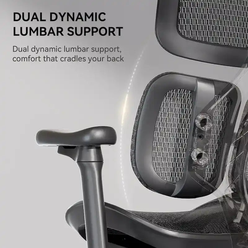 Chaise de bureau ergonomique en maille avec profondeur d'assise réglable