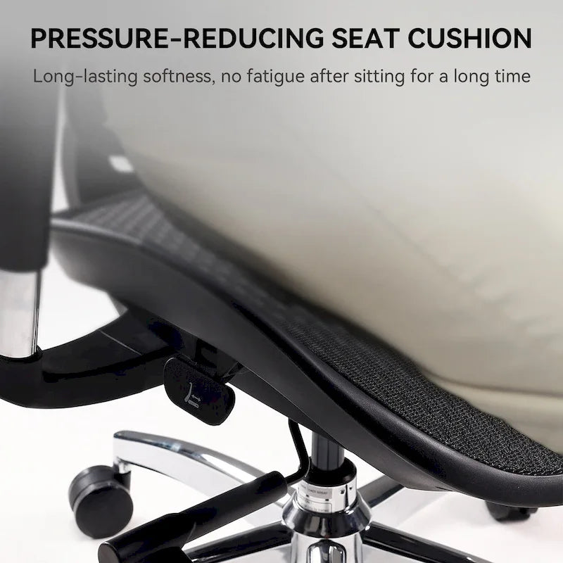 Chaise de bureau ergonomique en maille avec profondeur d'assise réglable