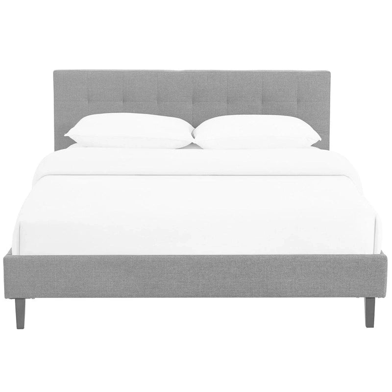 Lit plateforme capitonné Queen size