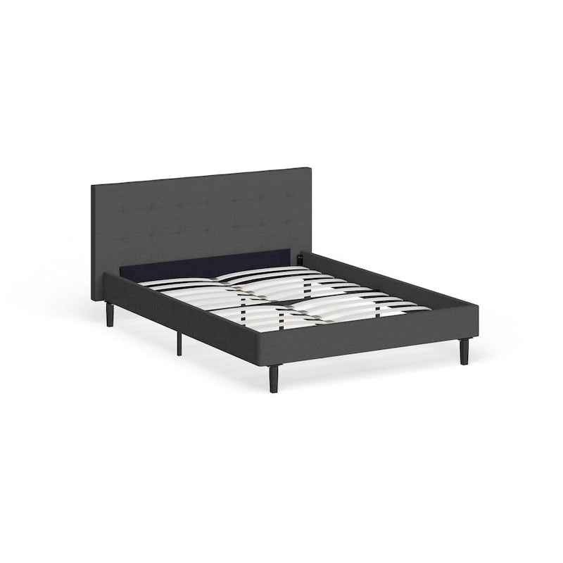 Lit plateforme capitonné Queen size