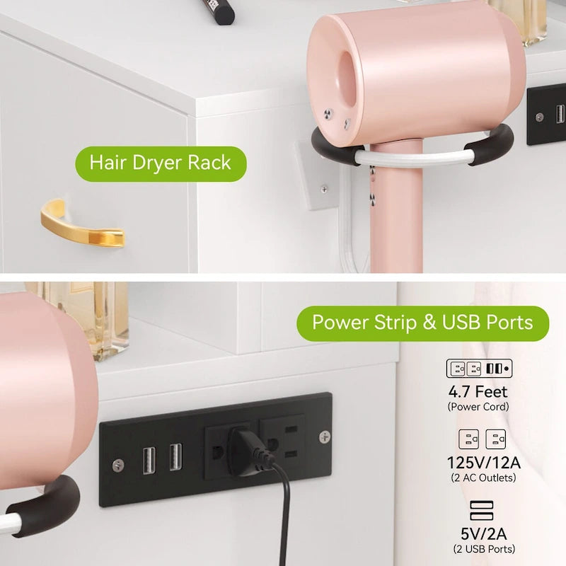 35.4 Prises intégrées pour meuble-lavabo avec miroir éclairé