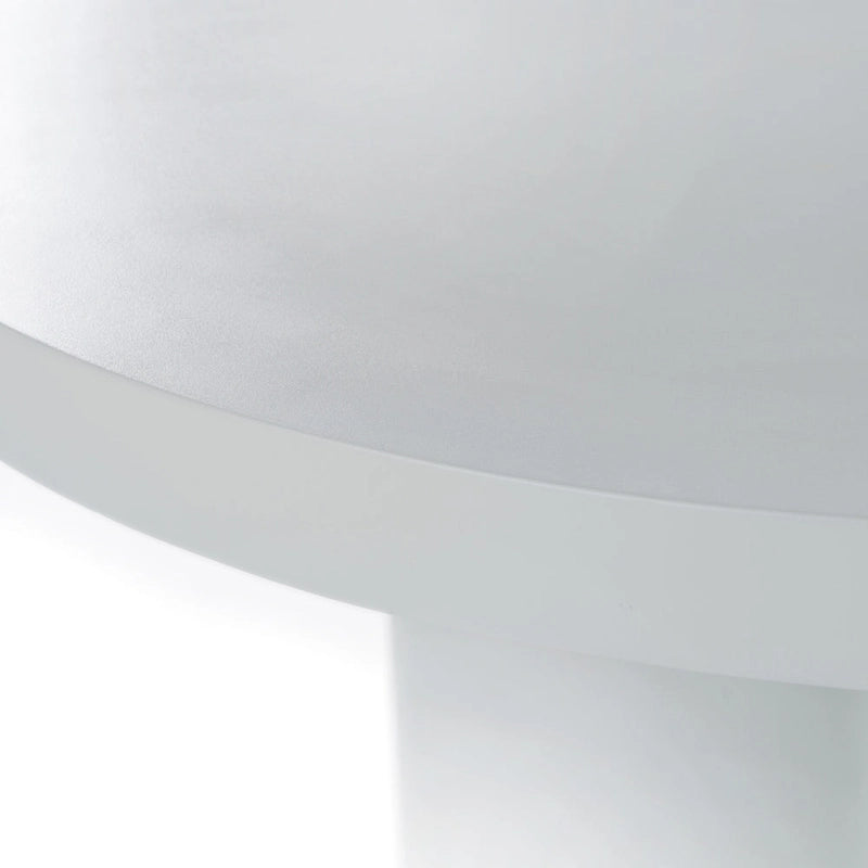 Table d'appoint moderne en béton blanc