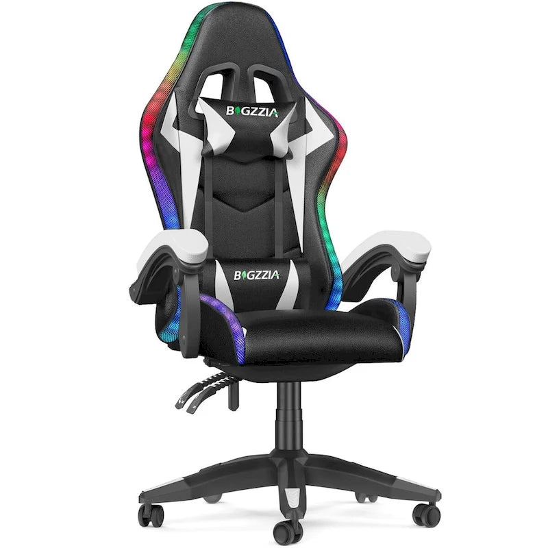 RGB Gaming Chair with LED Lights and Ergonomic Computer Chair
